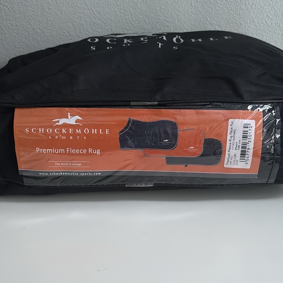 NWT Schockemohle Premium Fleece Rug w. Faux Fur Trim Black Size 81 - Picture 15 of 16